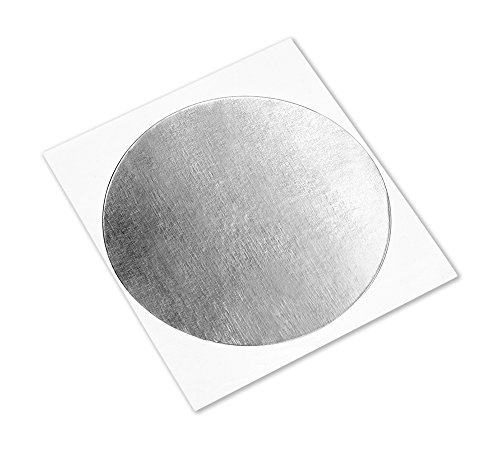 3M 431 Сребриста висока температура Залепваща лента от Неръждаема Стомана /Акрил фолио, Кръгове с диаметър 1,625