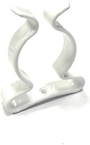 3 x Хавлиени Скоба за инструменти, Бели Дръжки от Пружинна стомана с Пластмасово покритие и Диаметър 38 мм