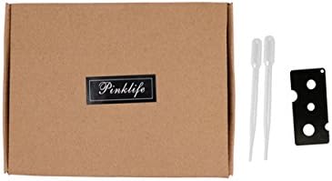 Pinklife 40 Опаковки преобръщане флакона от 5 мл Розови Roller Стъклени Флакони за етерично масло с шариковым валяк Отварачка