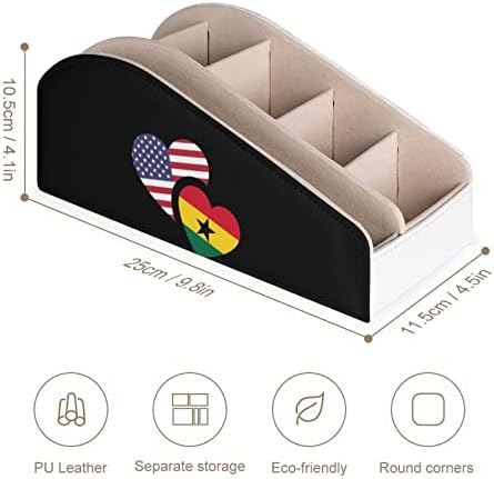 Гана Флаг на САЩ Притежателя на Дистанционното Управление с 6 Отделения от Изкуствена Кожа Дистанционно Управление