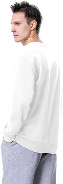 BEARTALON Мъжки Hoody с Антистатическим Микро-Флисовым Пуловером, Блузи, Меки Памучни Блузи с кръгло деколте за Мъже, Размер S-3XL