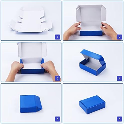 Транспортировочные кутии PHAREGE 9x6x4 инча Син цвят, 25 опаковки