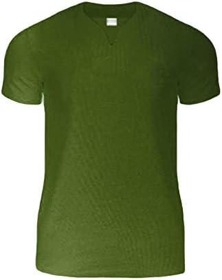 Мъжки Ежедневни Однотонная Тениска С V-образно деколте, Лека Тениска За Фитнес, Модерен Бизнес Тениски С Къс Ръкав