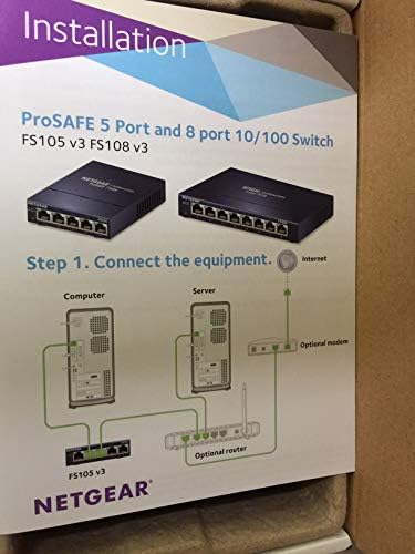 FS105NA Комутатор Netgear ProSafe FS105 5 x Ethernet 10/100 base-TX (FBA_FS105NA)