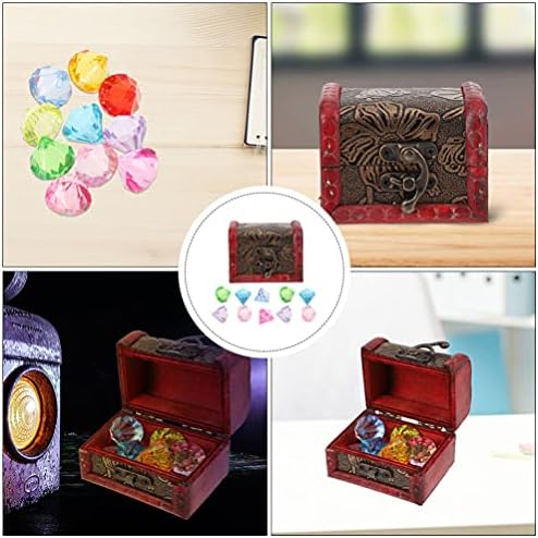 NUOBESTY Детски Играчки Детски Играчки 1 Комплект Пиратски Сандък със съкровище със Скъпоценни Камъни Ковчег