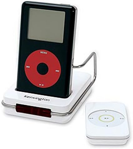 Док-станция стерео Kensington 33164, зарядно устройство и трансмитер за iPod, iPod Mini, iPod Nano или iPod Photo