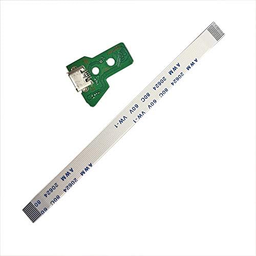 Закари 2 бр. Такса USB порт за зареждане на JDS-055 Заместител на Sony PS4 Контролер Dualshock с Гъвкав кабел