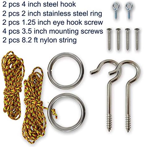 НИКИ & MOK 2 Опаковки Игри с плетене на една кука и пръстен - Мишена за игра на Струнни мишена От неръждаема