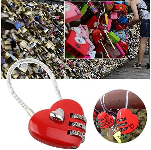 Във формата на сърце 3-Значная Код Комбинация За Багаж, Заключване за чанти, Защита с Парола, на Пара Брави за