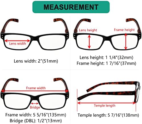 Eyekepper Спестете 10% на 5 опаковки класически очила за четене за мъже и 5 опаковки пури в ограничени бройки очила за четене в черна рамка с черепаховыми дужками +1,75