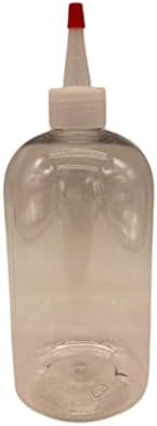 16 унции Прозрачни пластмасови бутилки Boston - 3 опаковки на Празни Бутилки за Еднократна употреба - Етерични