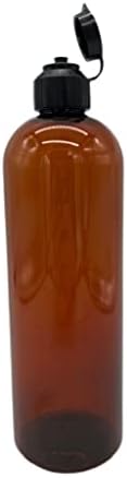 Пластмасови бутилки Amber Cosmo обем 16 унции - 3 опаковки на Празни Бутилки за Еднократна употреба - Етерични масла,
