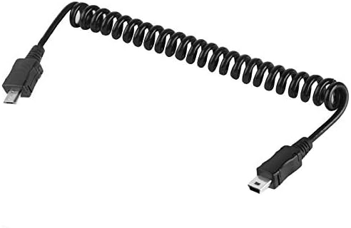 Интерфейс USB Конектор Micro USB Mini 5-пинов USB-спирален кабел /Пружинен кабел с Дължина: 20 см. (може да се увеличи до
