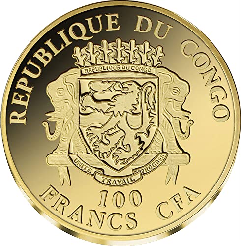 2022 DE Модерна Възпоменателна Монета PowerCoin По Целия свят за 80 дни Златна Монета на 150-годишнината от 100 Франка Конго 2023 Proof