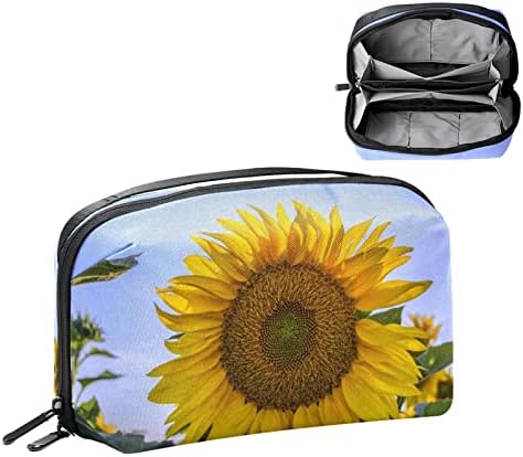 Електронен Органайзер Nature Summer Sunflower, Устойчив На Удари Калъф За Носене, Защитен Калъф, Малък Пътен Кабелен Органайзер,