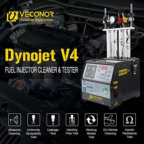 VECONOR интелигентен авто инжектор гориво тестер инжектор машина за почистване на ултразвук 4-цилиндъра