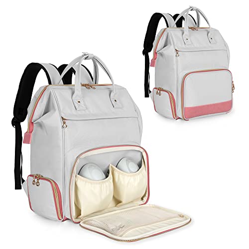 Чанта за носимого молокоотсоса Damero с охладителя, е Съвместима с молокоотсосами Willow и Elvie, Чанта за носене молокоотсоса с кабинета и калъф за преносим компютър за ра?