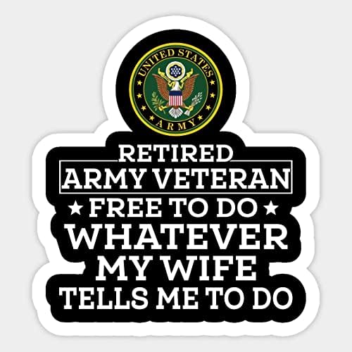 Стикер за ветерани от армията на САЩ, Стикер за лаптоп, Бронята на колата, Прозорци, Камион, Микробус | Водоустойчив