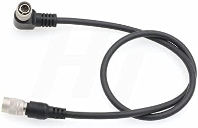 Захранващ кабел HangTon Hirose 4 Pin за Звукови устройства WISYCOM MCR54 688 MixPre Zaxcom Zoom F8 Recorder Mixer 50 см, под прав ъгъл на