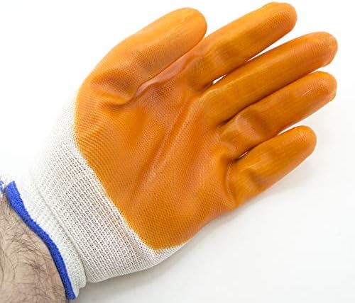 Найлонови Нескользящие Гумени Ръкавици За домашно Градинарство, направени със собствените си Ръце, Оранжево - 3