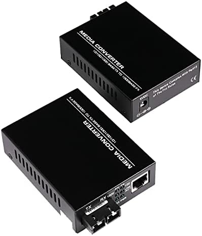 (Двойка Bidi) Однорежимный Двоен Оптичен Gigabit Медиаконвертер Fast Ethernet, мини-радиостанцията с датчиците 10/100/1000base-T RJ-45 слот 1000Base-SC, до 30 км 1310 нм, ac 100 ~ 240 v