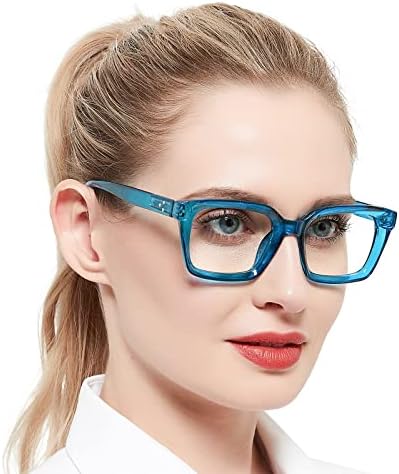 OCCI CHIARI Модни Бифокални Очила за четене 2,0 Женски, Блокиране на синя светлина, Извънгабаритни очила за четене