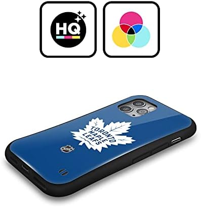 Дизайн на своята практика за главата, Официално Лицензиран Хибриден калъф NHL Plain Toronto Maple Leafs, Съвместим с Apple iPhone 14 Pro Max