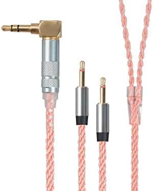 Двоен кабел за слушалки Monolith 2,5 мм-3,5 мм - 5 Метра - Розов цвят с Допълнителен Аудиокабелем в Бескислородной Медна оплетке