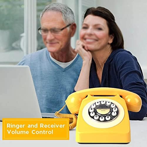 WYFDP Европейския Старинен Ретро Телефон Кабелен Телефон Ретро Американски Домашен Стационарен Ретро Телефон Мини-Телефон
