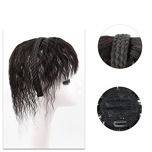 viviaBella Дамски Превръзка На главата с Закручивающейся Панделка 10 инча, Директни изкуствена коса, Шнола За Човешки