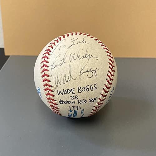 Уейд Богс е Подписал Заку най-добри пожелания OAL B Brown Baseball Auto с Голограммой B & E - Бейзболни топки с автографи