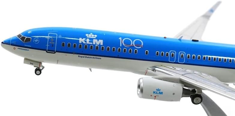 JFOX KLM Royal Dutch Airlines за Боинг 737-8K2 PH-BXK 100-ТА Лого със Стойка Ограничен Тираж 1/200 ГЛАСОВЕ Самолет,