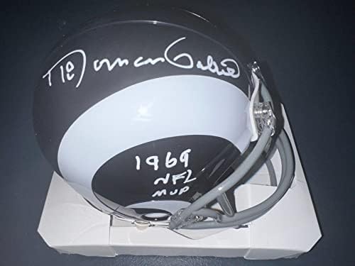 Мини-каска с автограф на Романа Гейбриъл Лос Анджелис Рэмс 1969, Mvp на НФЛ, с автограф от мини-каски NFL
