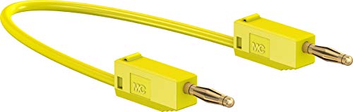 Многоконтактные електрически конектори 28.0039-03024 Staubli, Свързващ проводник 30 см, 2 мм, жълт (опаковка от 20 броя)