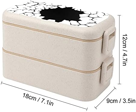 Черно-Бели Напукани Бетонни Стени От Бял Влакна, Материал Bento Lunch Box, Херметични Контейнери За Деца И Възрастни