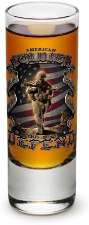 Erazor Bits Ветерани Американски войници Патриотичен чаша с логото на Набор от 48 питиета с логото (2 унция)
