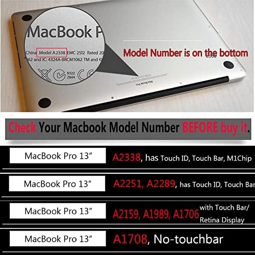 Твърд калъф с дизайн Bizcustom за MacBook Pro 13 инча, нов модел със сензорен екран, Retina A2338 A2289 A2251 A2159 A1989