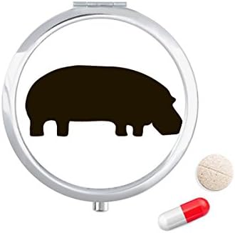 Черен Гигант Изображение На Животното Калъф За Хапчета В Джоба Кутия За Съхранение На Лекарства Контейнер Опаковка