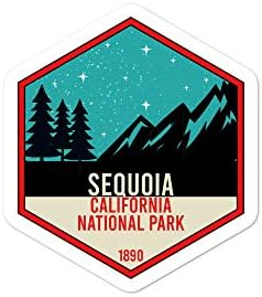 Секвоя Национален парк Калифорния (Дървета и планини) Vinyl Стикер-Стикер от 3 до 5,5