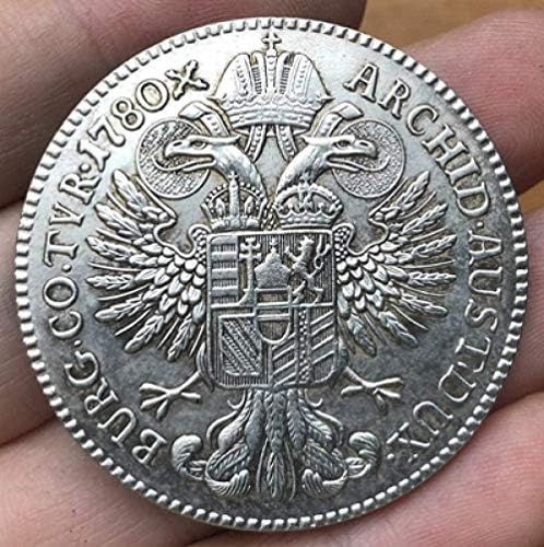 Вызовная Монета 1780 Австрия 1 Конвентионсталер Монети Копие 41 мм за Домашен интериор на Офис Събиране на Монети