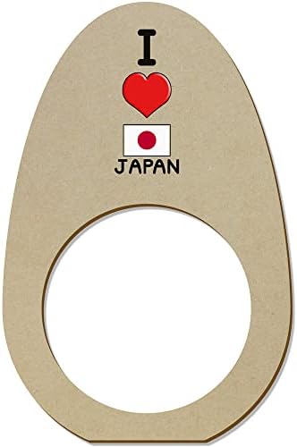 Azeeda 5 Дървени Пръстени/Притежателите за салфетки Аз обичам Япония (NR00051722)