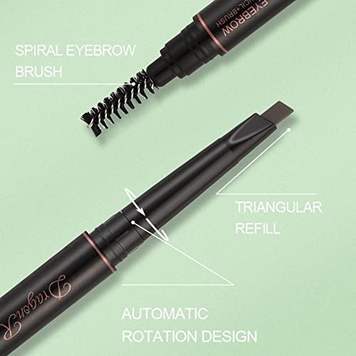 Комплект моливи за вежди ZITIANY - 1БР Двоен Молив за вежди + 4 Сменяеми прът, естествен Издръжлив и Водоустойчив Двоен