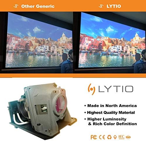 Lytio Premium за лампа на проектора Optoma SP.8VH01GC01 с корпус SP8VH01GC01 (Оригинална лампа Philips вътре)