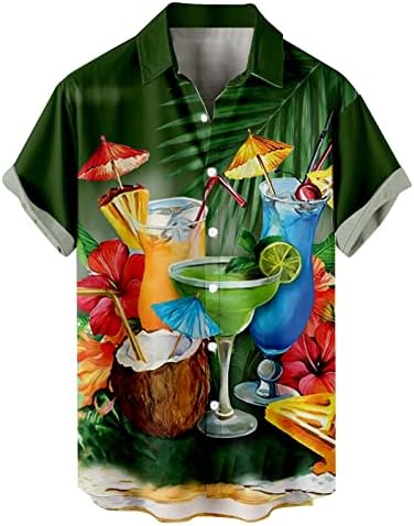 Летни ризи за фитнес зала за мъже 2023, риза с 3D принтом и цветен модел, мъжки женски с риза с отложным яка,