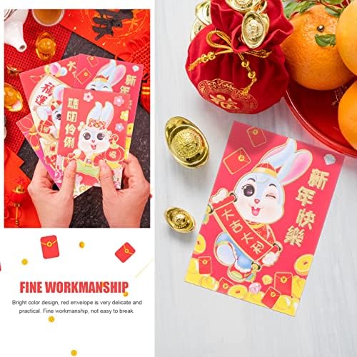 CLISPEED 54шт Китайски Коледни Червени Пликове 2023 Червени Джоб-Пликове Хонг Bao Подарък Мультяшные Червени Пакети
