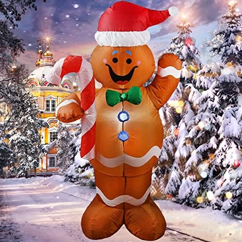 Dearsun 5FT Високи Коледни Надуваеми Изделия Открит Човечето Човече Коледен Декор се Надига Украса за парти