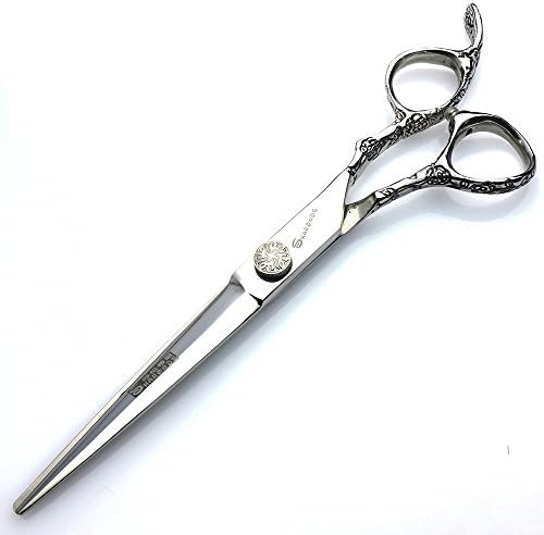 7-инчовата машина за подстригване на козината на домашни любимци, сребърни ножици за моделиране на noble, Японска стомана 440c, здрав (комплект ножици)
