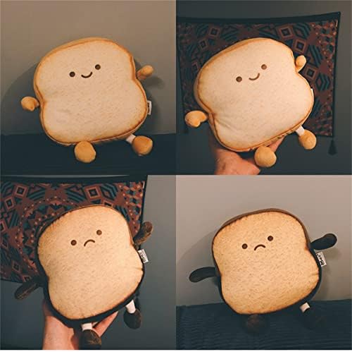 Seeneey Възглавница за тостового Хляб във формата На Хляб, Забавни Храни Възглавница за Хляб с Израз на Лицето,