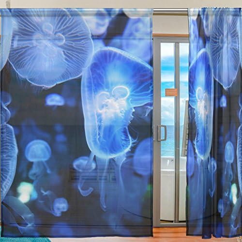 Цветя Красиви Прозрачни Завеси във формата на Медузи, алуминиева Дограма, Вуалевые Завеси, Панел за Обработка-55x78