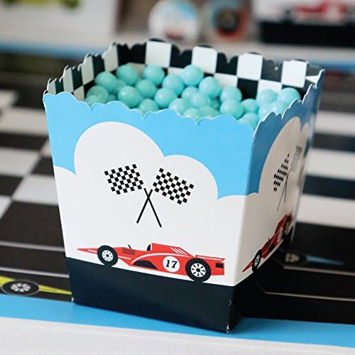 Let ' s Go Racing - Състезателна машина - Мини Кутийки за подаръци за партита - Кутии за бонбони за рождения
